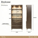 Villa-Cherie Hazelnut Bookcase - Ornate Home