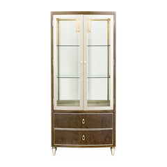 Villa-Cherie Hazelnut Display Cabinet - Ornate Home