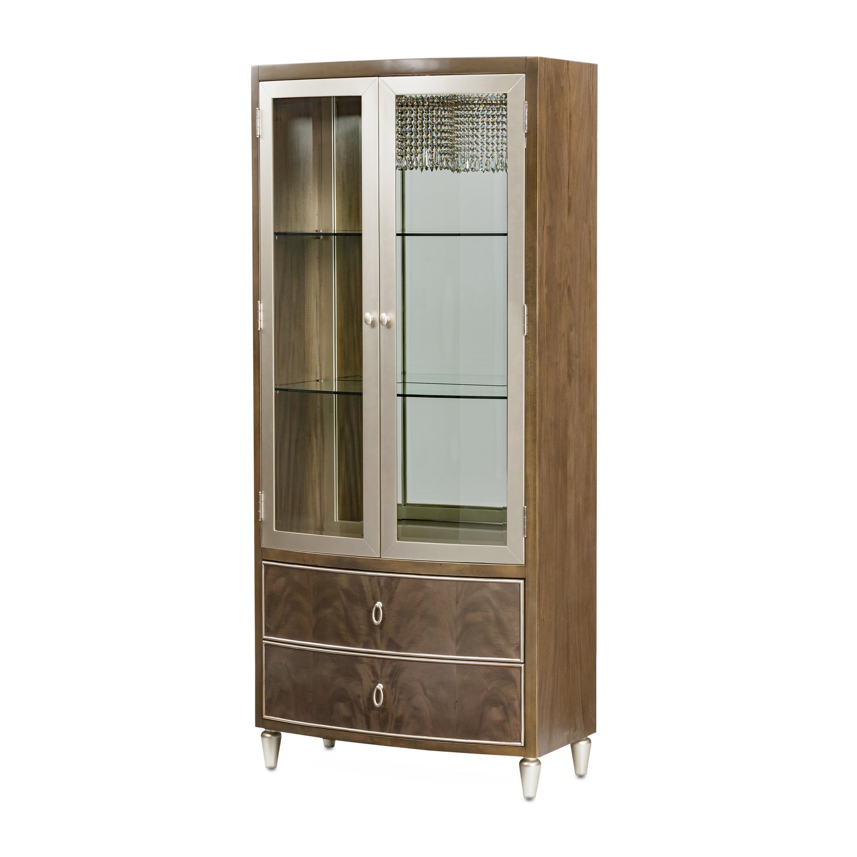Villa-Cherie Hazelnut Display Cabinet - Ornate Home