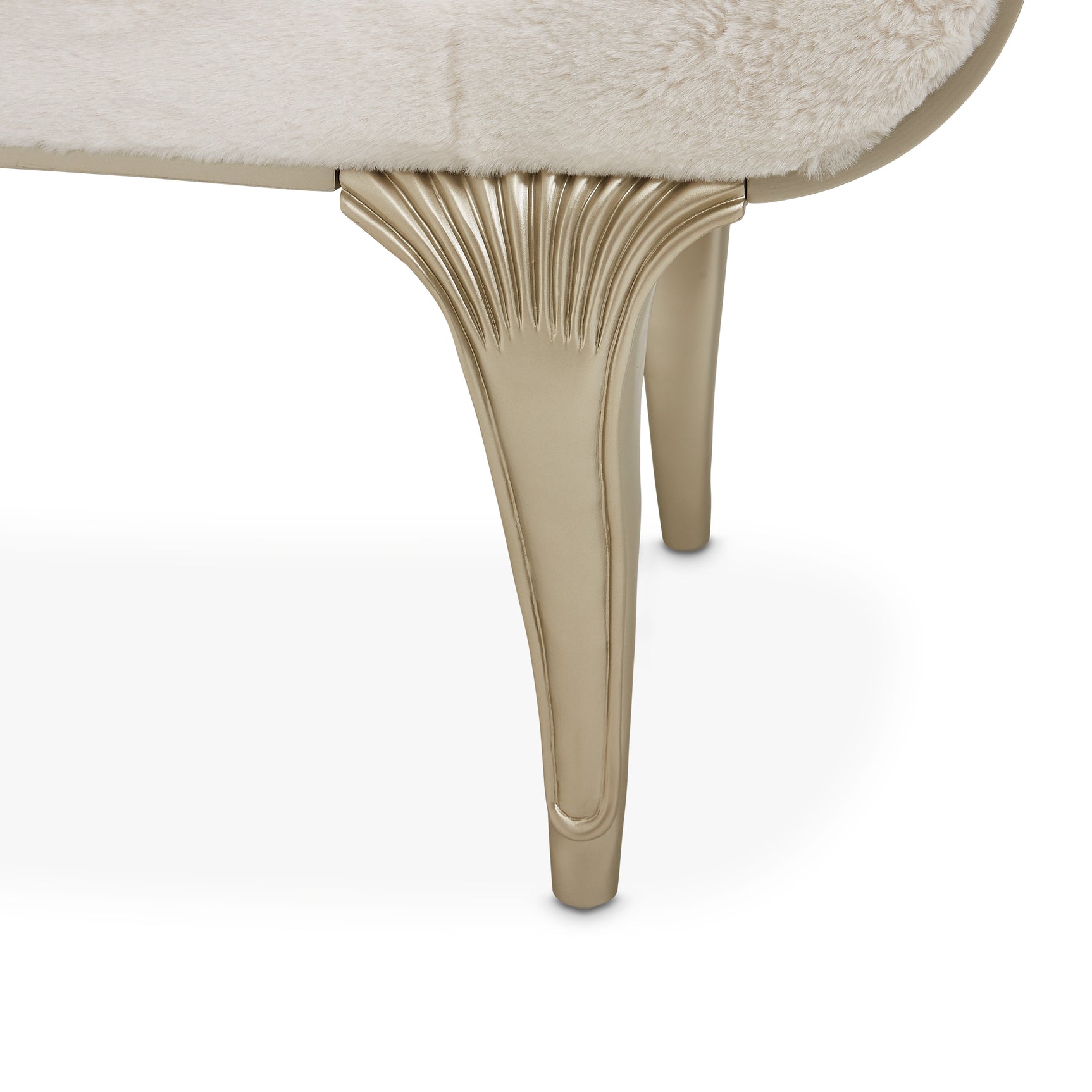 Villa-Cherie Hazelnut/Faux Fur Bed Bench - Ornate Home