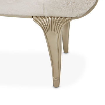 Villa-Cherie Hazelnut/Faux Fur Bed Bench - Ornate Home