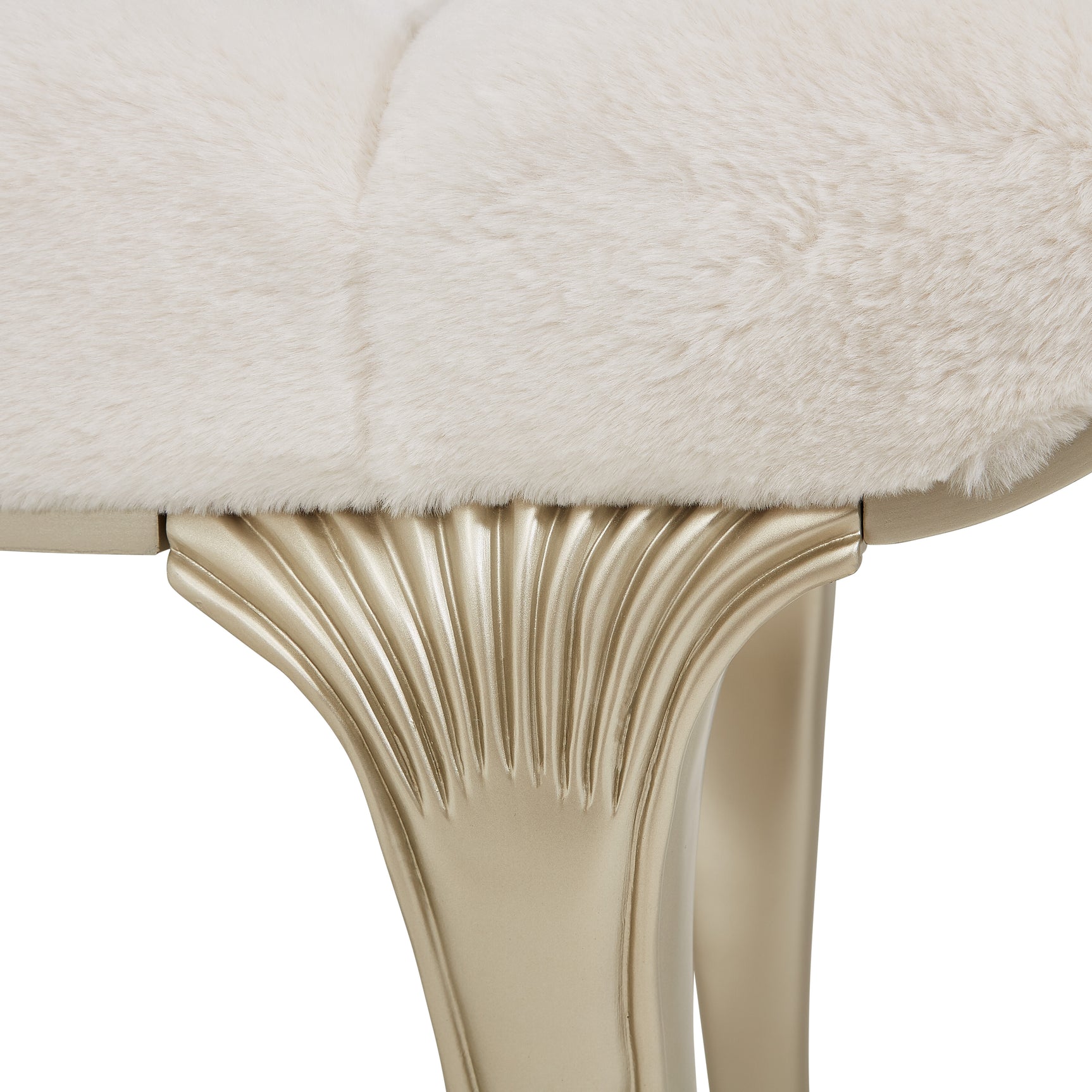 Villa-Cherie Hazelnut/Faux Fur Bed Bench - Ornate Home