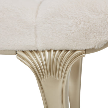 Villa-Cherie Hazelnut/Faux Fur Bed Bench - Ornate Home