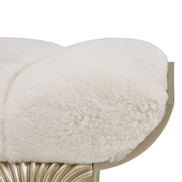 Villa-Cherie Hazelnut/Faux Fur Bed Bench - Ornate Home