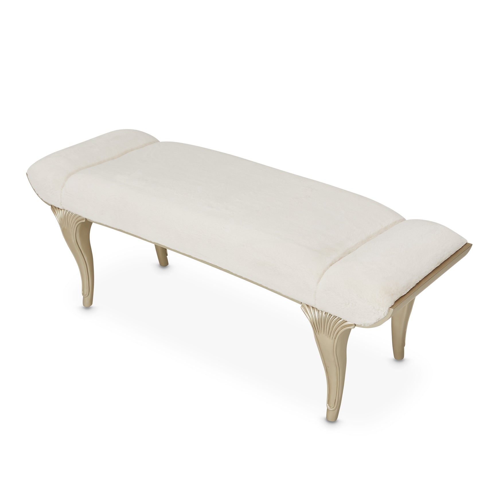Villa-Cherie Hazelnut/Faux Fur Bed Bench - Ornate Home