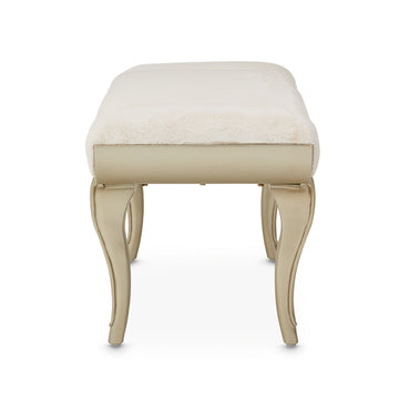Villa-Cherie Hazelnut/Faux Fur Bed Bench - Ornate Home