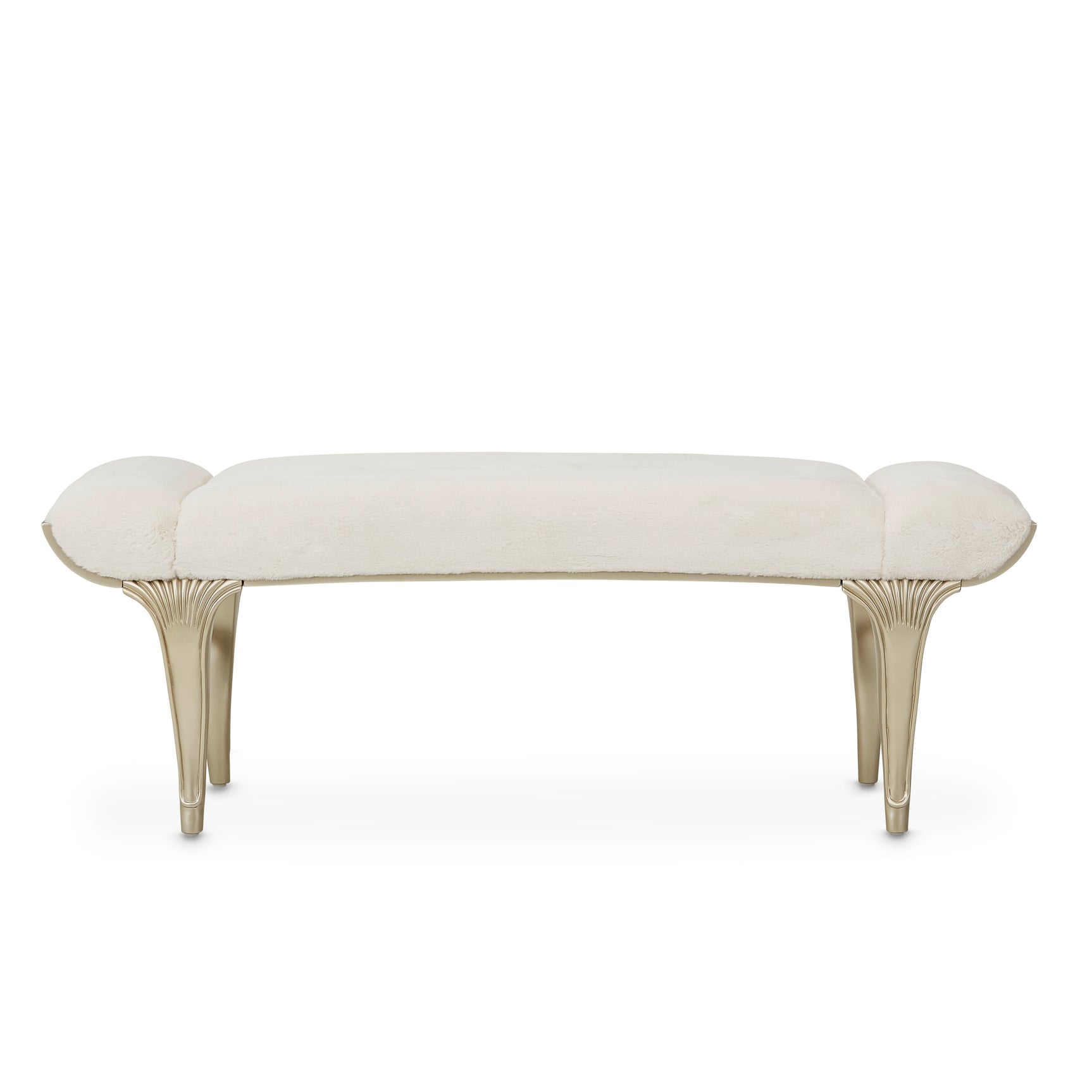 Villa-Cherie Hazelnut/Faux Fur Bed Bench - Ornate Home