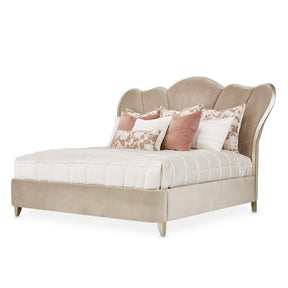 Villa-Cherie Hazelnut/Porcini Channel Tufted Bed - Ornate Home