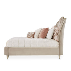 Villa-Cherie Hazelnut/Porcini Channel Tufted Bed - Ornate Home