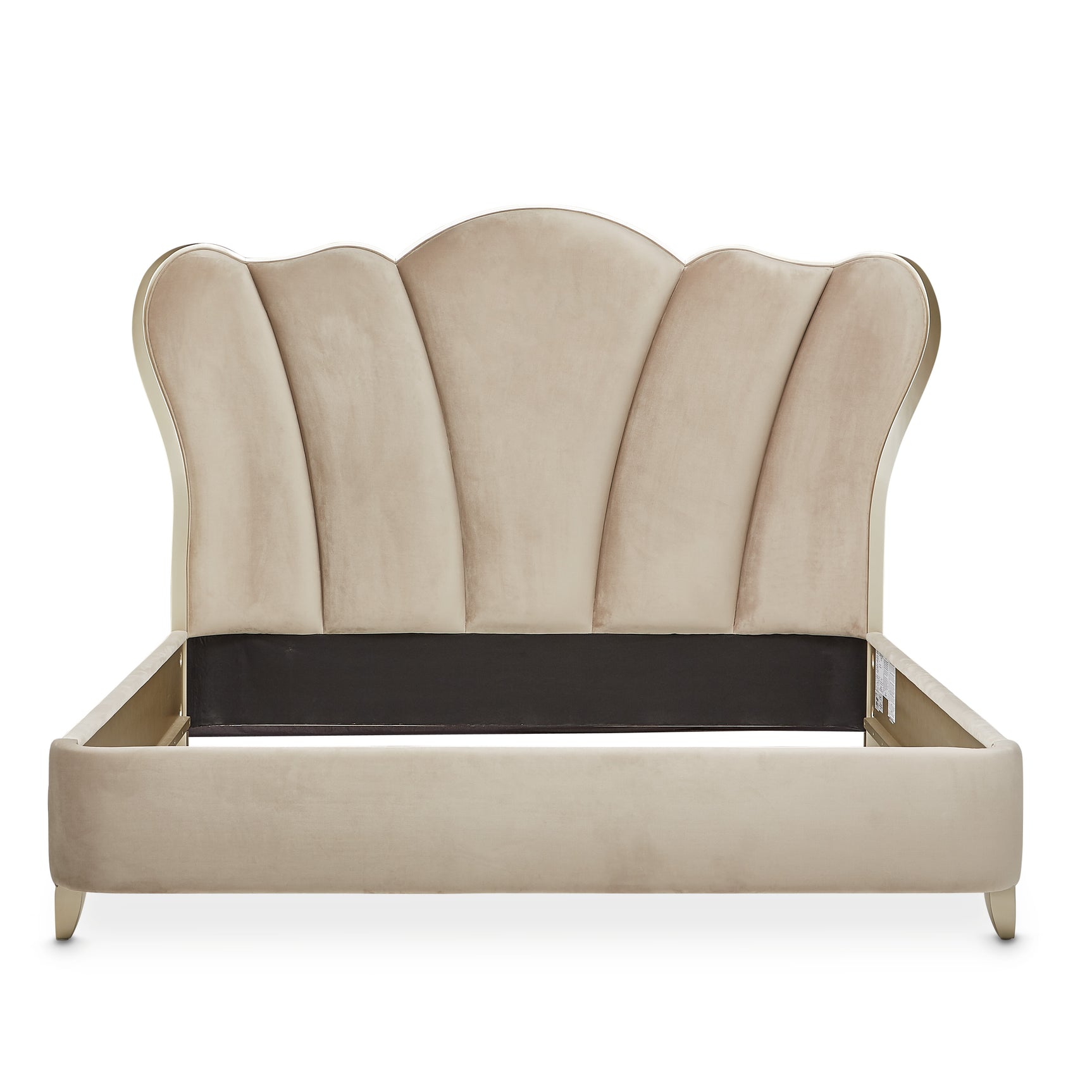Villa-Cherie Hazelnut/Porcini Channel Tufted Bed - Ornate Home