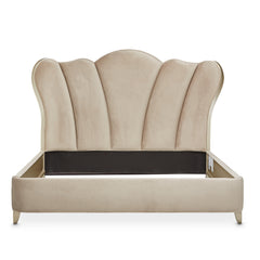 Villa-Cherie Hazelnut/Porcini Channel Tufted Bed - Ornate Home