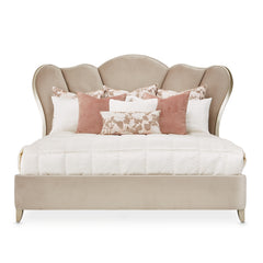 Villa-Cherie Hazelnut/Porcini Channel Tufted Bed - Ornate Home