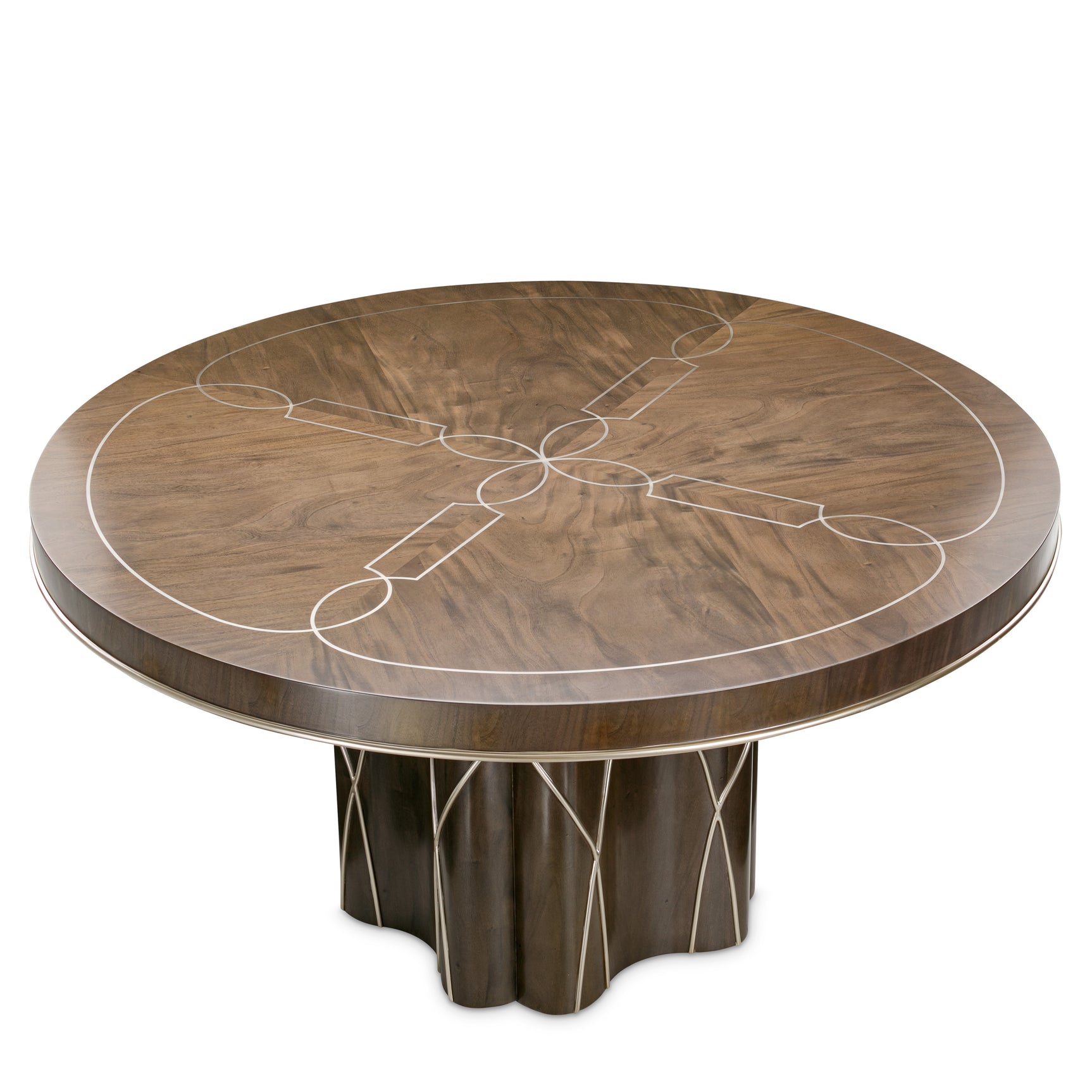 Villa-Cherie Hazelnut Round Dining Table - Ornate Home