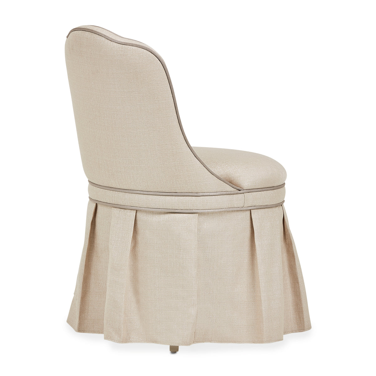 Villa Cherie Pearl/Frosted Tufted Vanity Chair