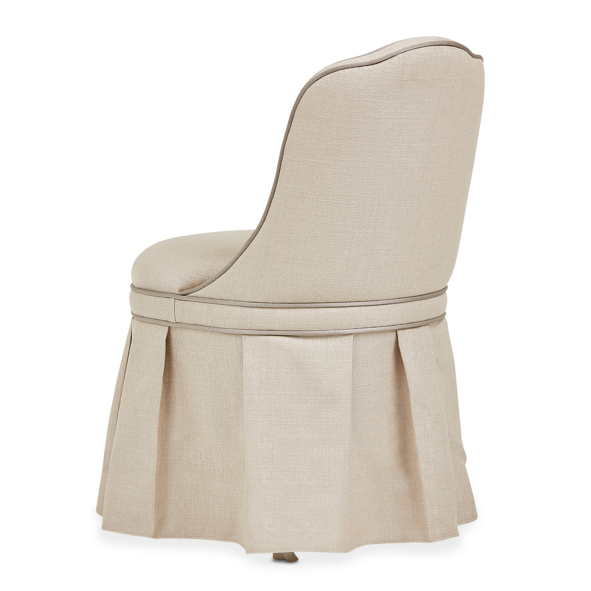 Villa Cherie Pearl/Frosted Tufted Vanity Chair