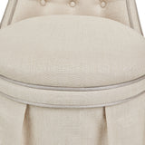 Villa Cherie Pearl/Frosted Tufted Vanity Chair
