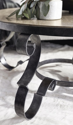 Villa Toscana Textured Carbone/Criollo Cocktail Table - Ornate Home