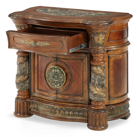 Villa Valencia Classic Chestnut Bedside Chest - Ornate Home