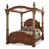 Villa Valencia Classic Chestnut Canopy Bed - Ornate Home