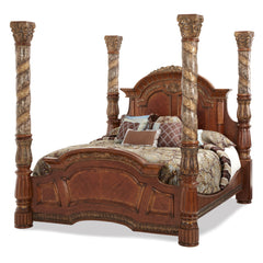 Villa Valencia Classic Chestnut Canopy Bed - Ornate Home