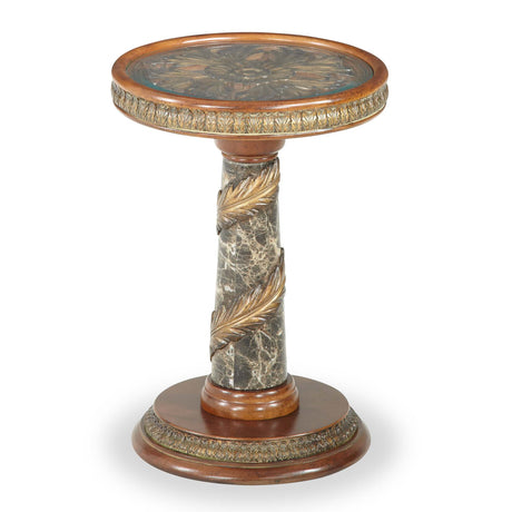 Villa Valencia Classic Chestnut Chairside Table - Ornate Home