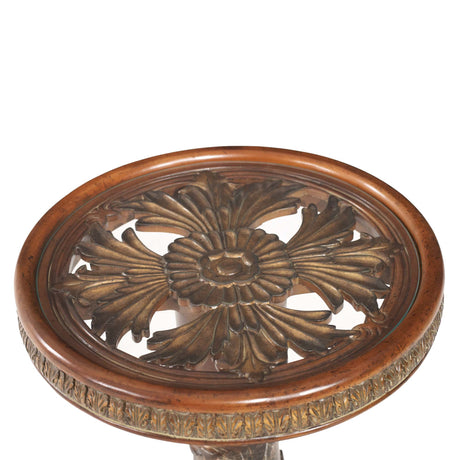 Villa Valencia Classic Chestnut Chairside Table - Ornate Home