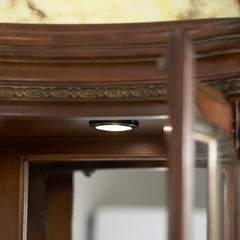 Villa Valencia Classic Chestnut China Buffet with Lighted Top - Ornate Home