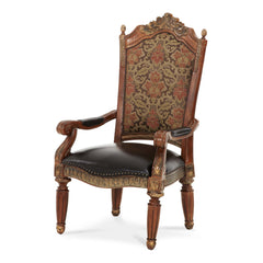 Villa Valencia Classic Chestnut Dining Arm Chair (Set of 2) - Ornate Home