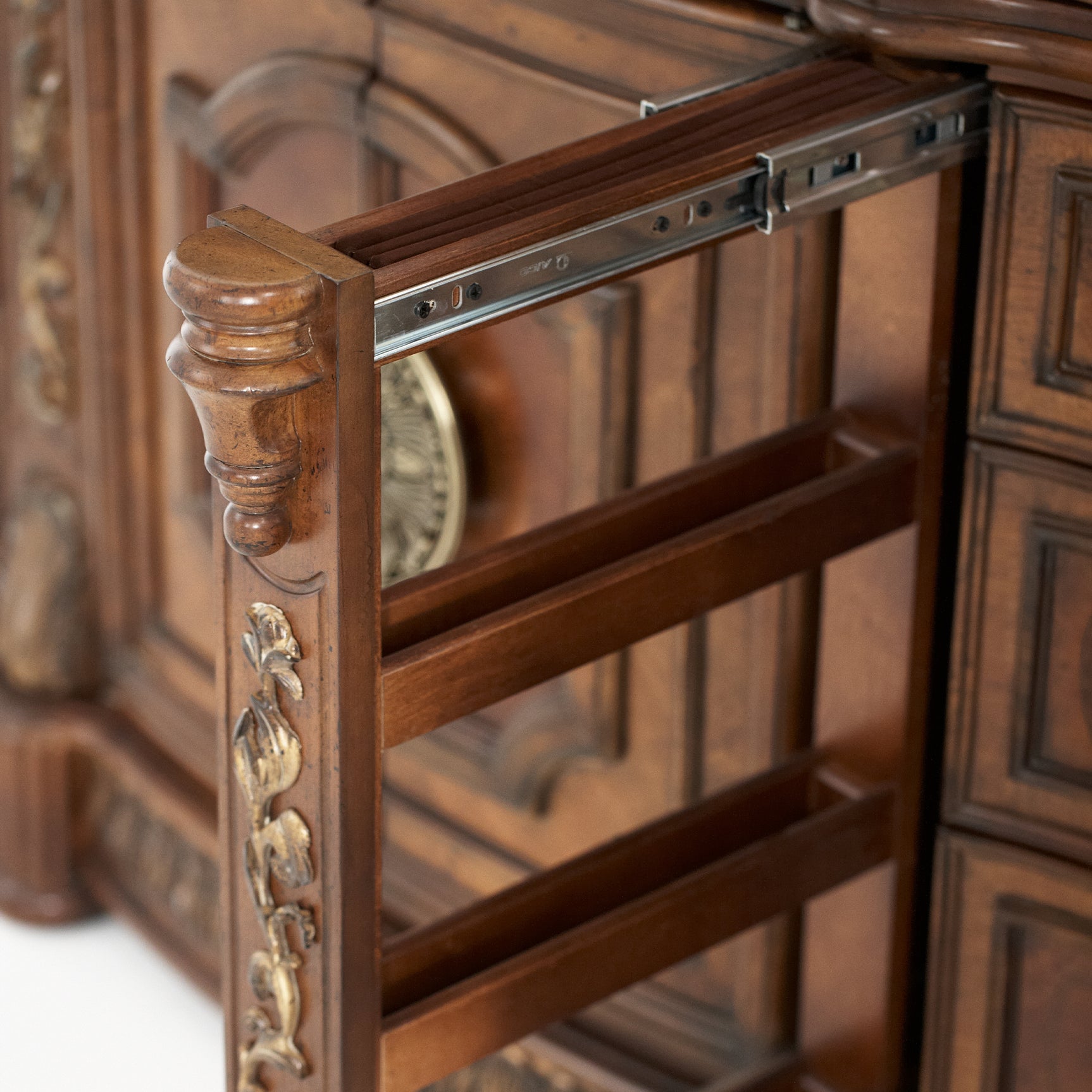 Villa Valencia Classic Chestnut Dresser with Mirror - Ornate Home