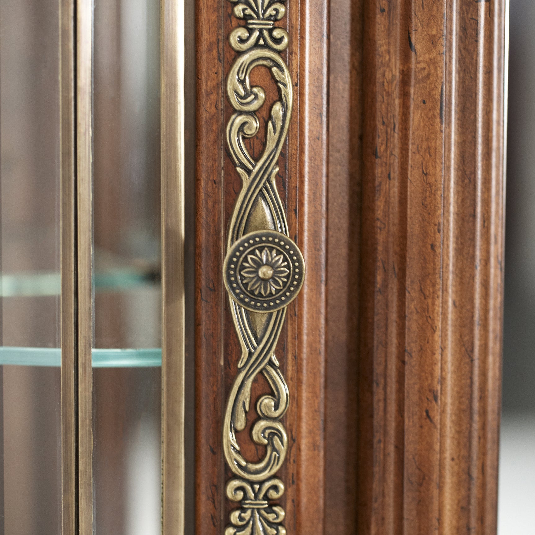 Villa Valencia Classic Chestnut Dresser with Mirror - Ornate Home