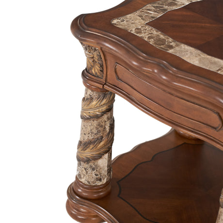 Villa Valencia Classic Chestnut End Table - Ornate Home