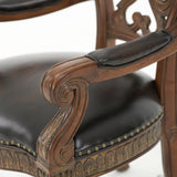 Villa Valencia Classic Chestnut Pull-up Desk Arm Chair - Ornate Home
