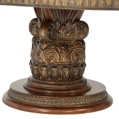 Villa Valencia Classic Chestnut Round Dining Table - Ornate Home