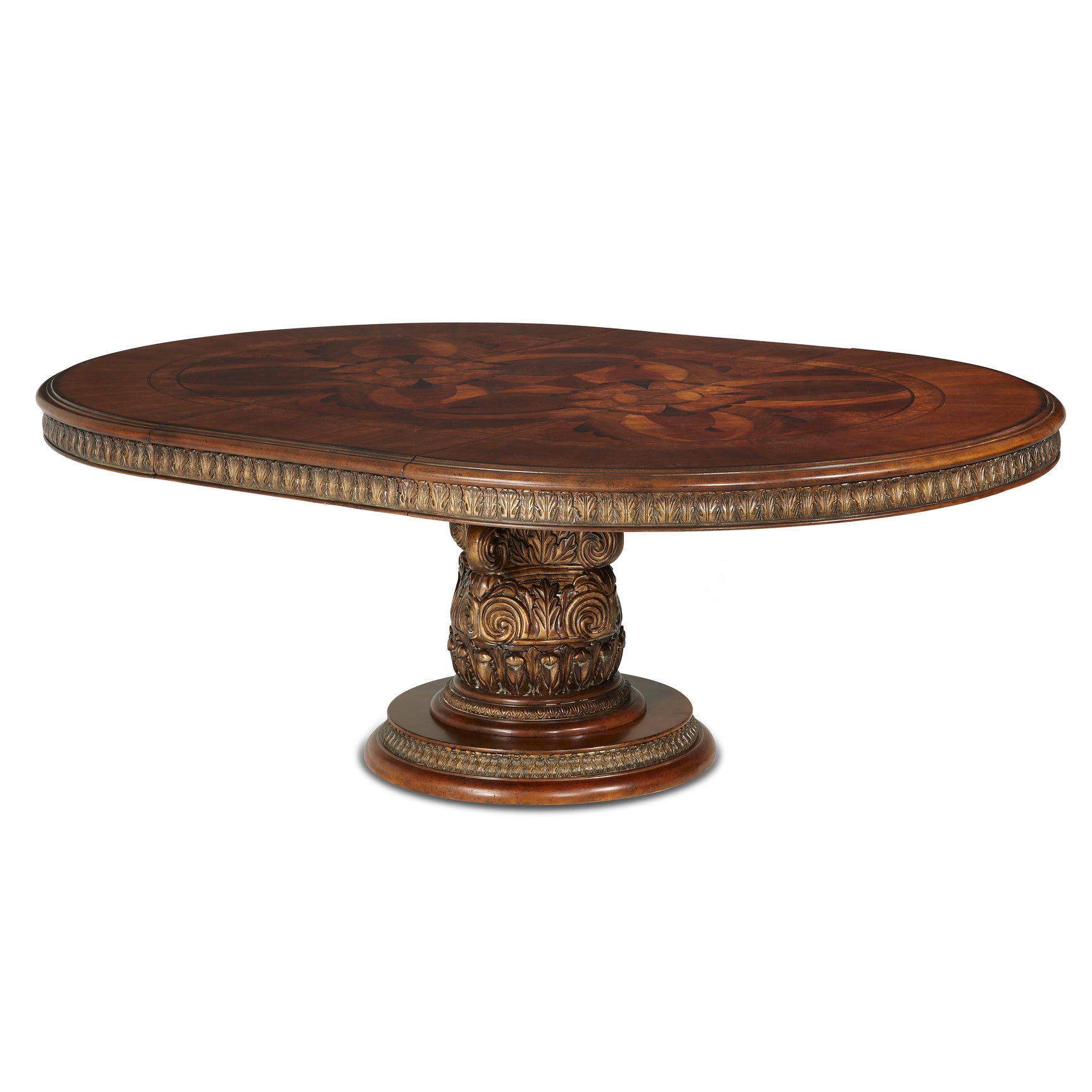 Villa Valencia Classic Chestnut Round Dining Table - Ornate Home