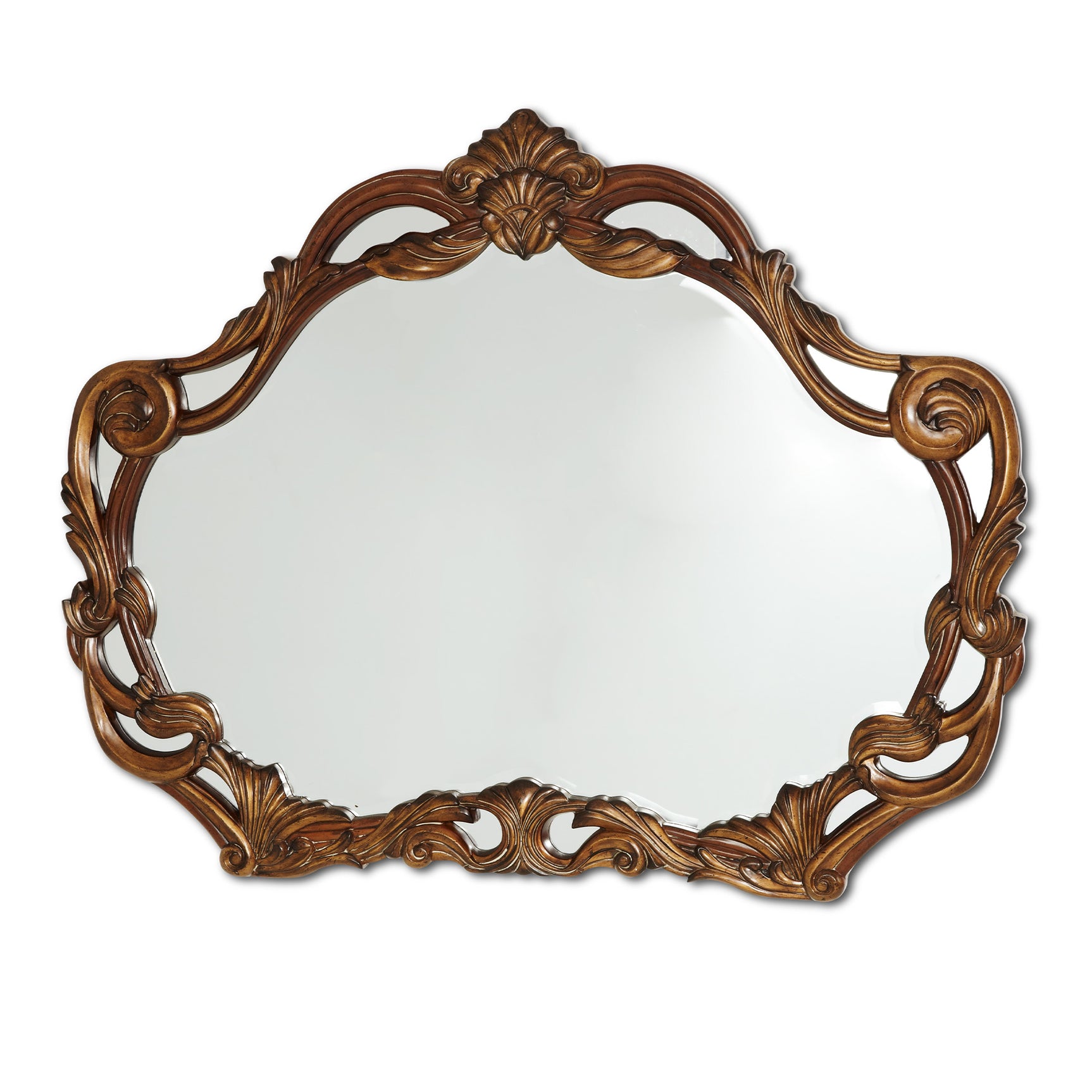 Villa Valencia Classic Chestnut Sideboard Wall Mirror - Ornate Home