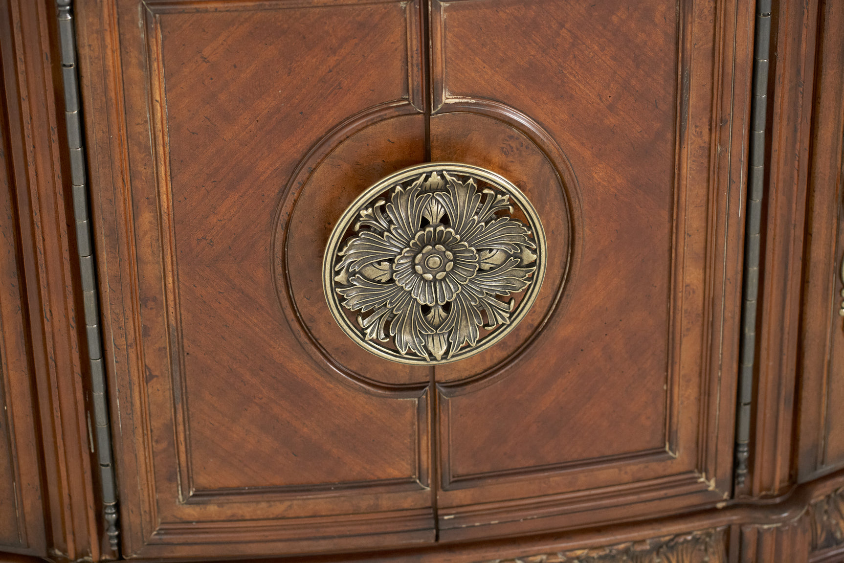 Villa Valencia Classic Chestnut Sideboard with Mirror - Ornate Home