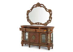Villa Valencia Classic Chestnut Sideboard with Mirror - Ornate Home