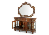 Villa Valencia Classic Chestnut Sideboard with Mirror - Ornate Home