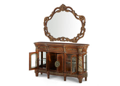 Villa Valencia Classic Chestnut Sideboard with Mirror - Ornate Home