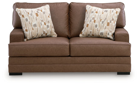 VillaCourt Caramel Loveseat - Ornate Home