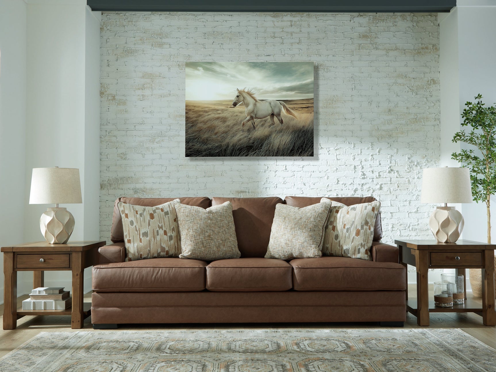 VillaCourt Caramel Sofa (Online Special Price) - Ornate Home