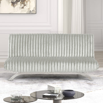 Villeneuve Light Gray Futon Sofa Bed - Ornate Home