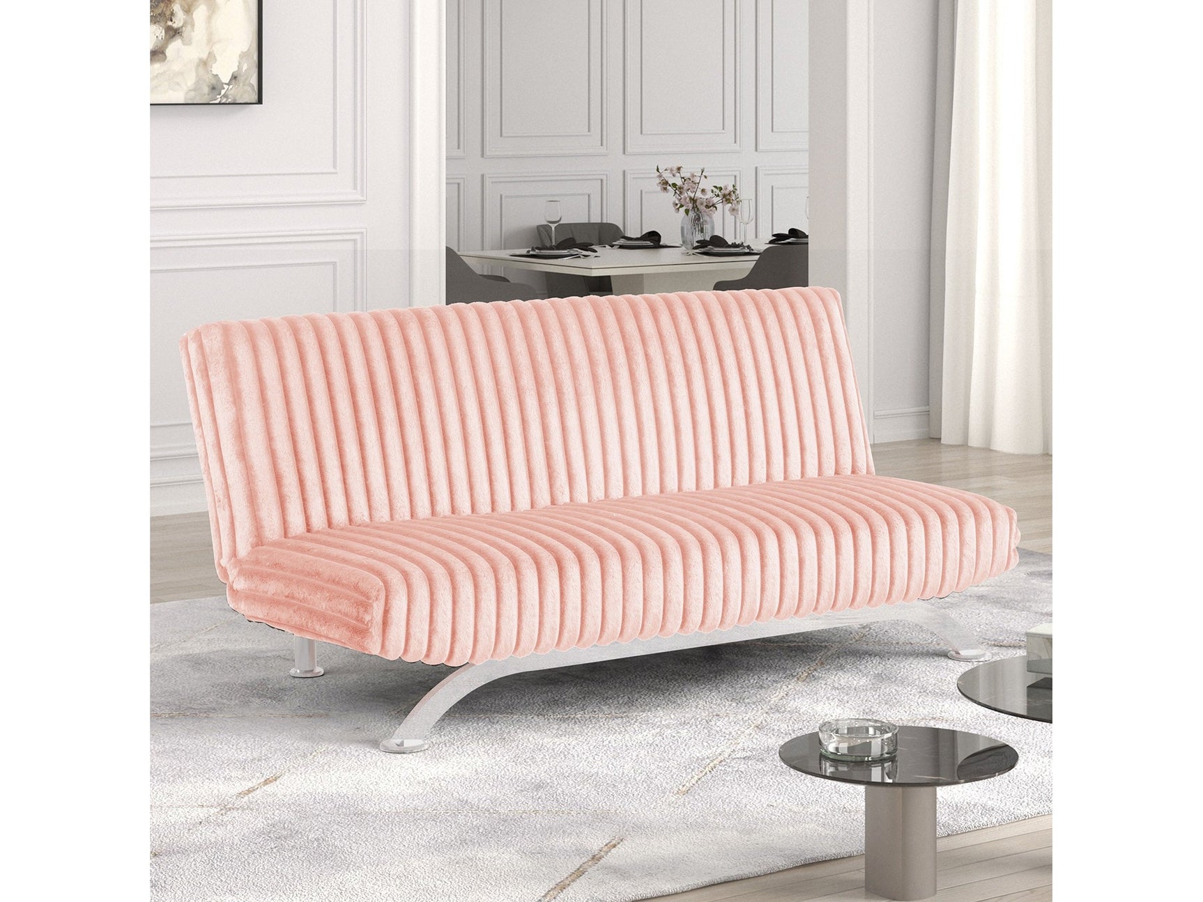 Villeneuve Pink Futon Sofa Bed - Ornate Home