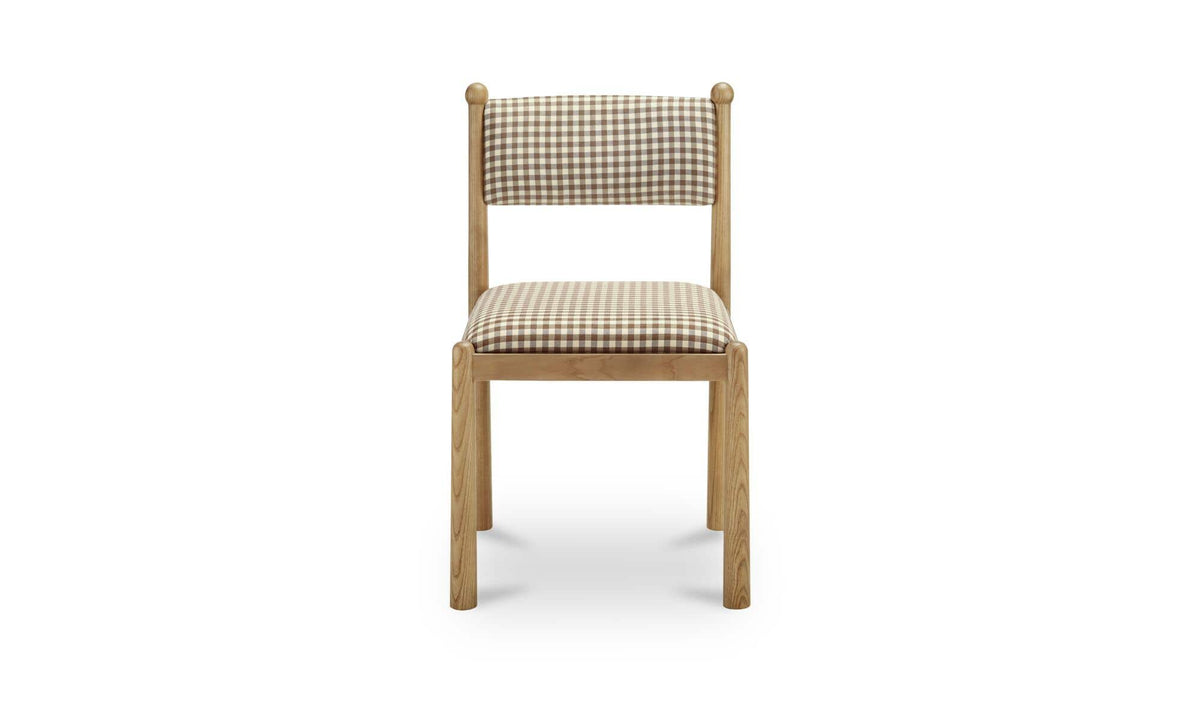 Villetta Brown Gingham Dining Chair (Set of 2) - Ornate Home