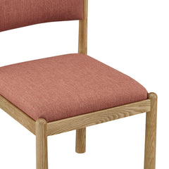 Villetta Deep Pink/Oak Stained Dining Chair (Set of 2) - Ornate Home