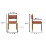 Villetta Deep Pink/Oak Stained Dining Chair (Set of 2) - Ornate Home
