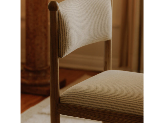 Villetta Stripe/Oak Stained Dining Chair (Set of 2) - Ornate Home