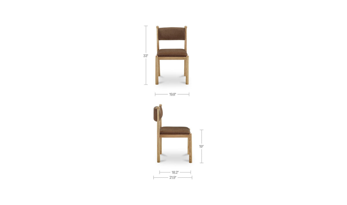 Villetta Warm Brown Dining Chair (Set of 2) - Ornate Home