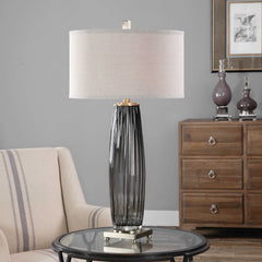 Vilminore Gray Glass Table Lamp - Ornate Home