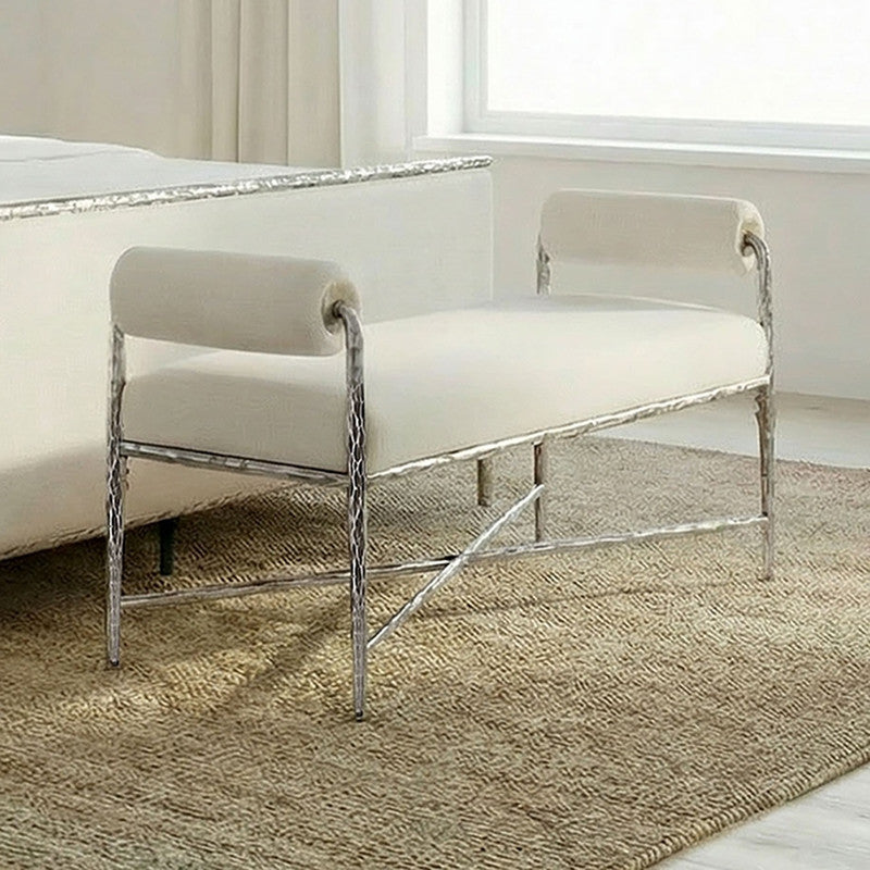 Vilna Gunmetal Bench - Ornate Home